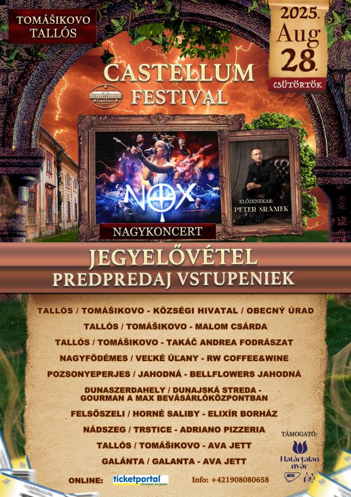 Jegyelővétel - NOX - Predpredaj vstupeniek