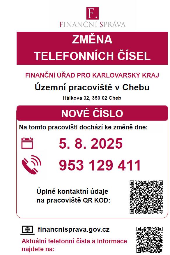 Změna tel.čísel FÚ