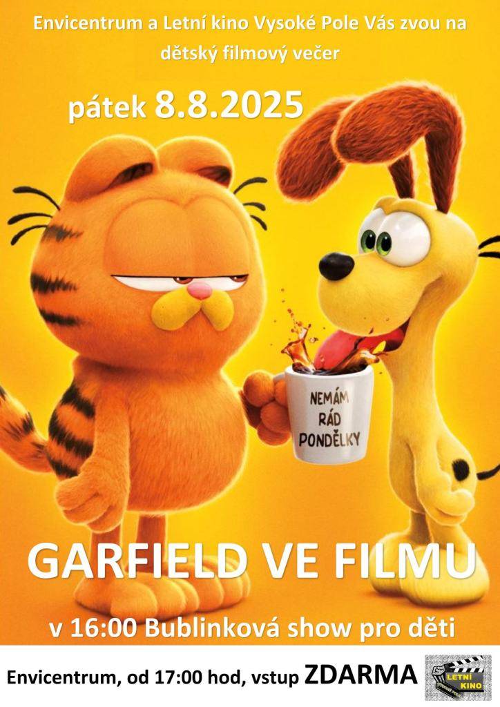 A máme tady pokračování...  Envicentrum a Letní kino Vysoké Pole zvou srdečně všechny děti na další Dětské letní kino, které proběhne v pátek 8. 8. 2025.