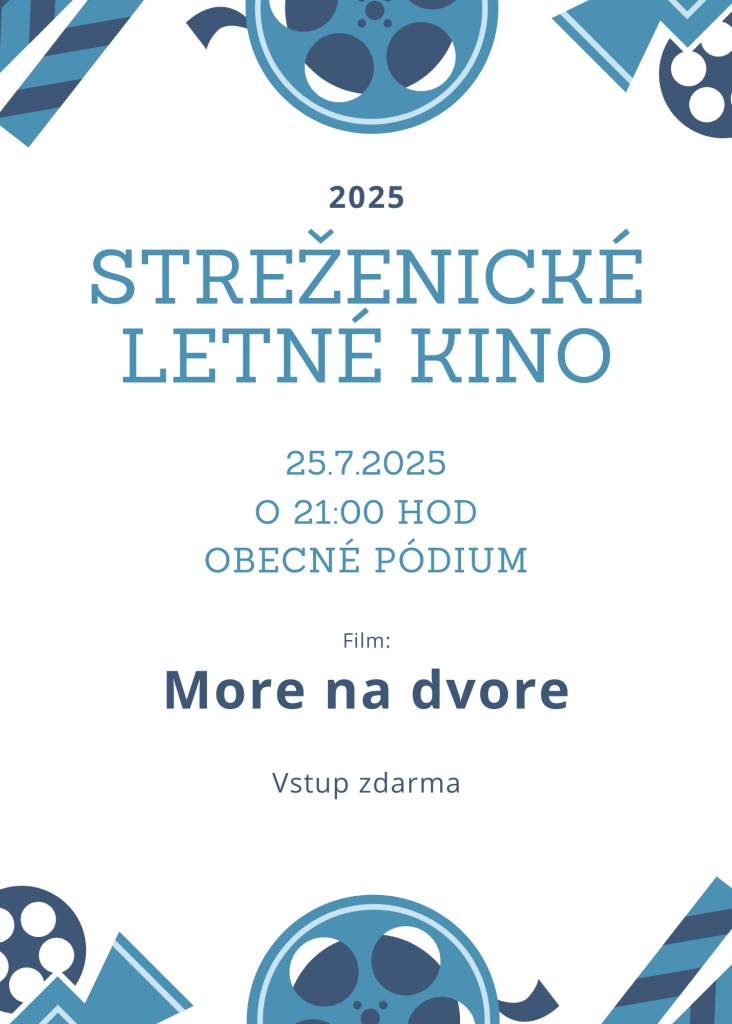 Obec Streženice vás srdečne pozýva na letné premietanie pod holým nebom, ktoré sa uskutoční už tento piatok 25. júla 2025 o 21:00 na obecnom pódiu.