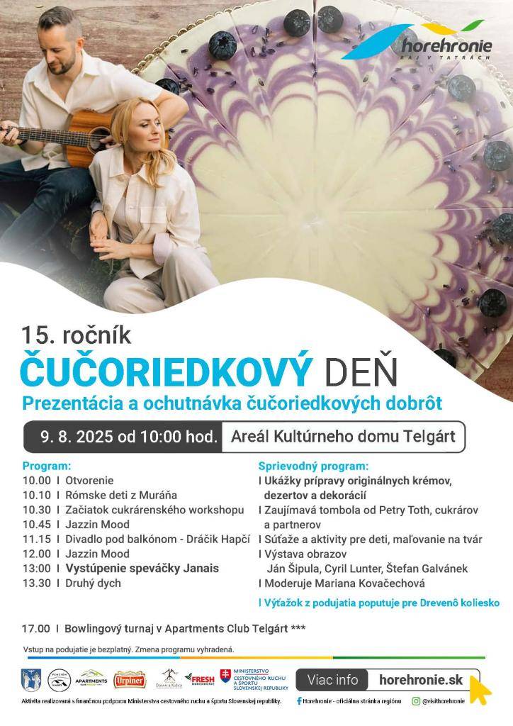 Srdečne všetkých pozývame na farebný, voňavý, chutný, letný  deň, so spevom, aj tancom v obci Telgárt.