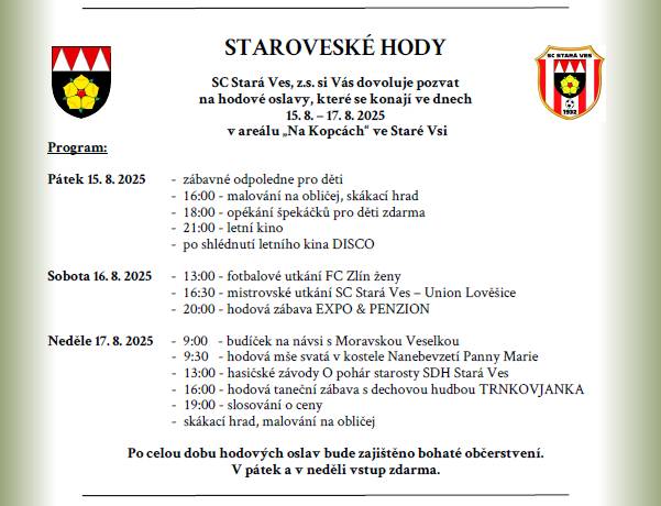 STAROVESKÉ HODY 2025