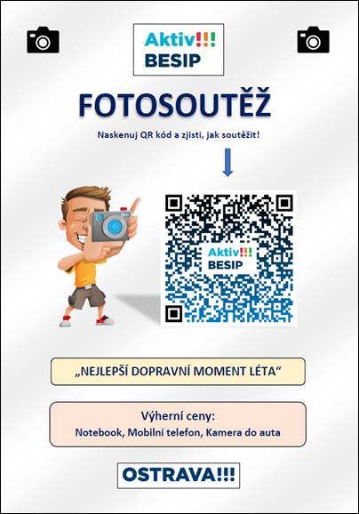 Activ Besip, pracovní skupina odboru dopravy Magistrátu města Ostravy, vyhlašuje na období letních prázdnin tradiční Letní fotografickou soutěž na téma „NEJLEPŠÍ DOPRAVNÍ MOMENT LÉTA“. Léto přináší spoustu zábavných, nečekaných i dojemných okamžiků na cestách. Zachyťte moment, který vás nebo vaše blízké vystihl při cestě do práce, na výlet, dovolenou, nebo jen při letní procházce městem. Může jít o vtipný dopravní moment, pohodovou letní jízdu na kole, babičku s nákupní taškou na přechodu, psa na přívěsném vozíku, letní bouřku na kole nebo třeba romantickou chvilku na zastávce. Fantazii se meze nekladou, důležitý je moment a jeho příběh. Výherci se mohou těšit na následující hodnotné ceny:  místo - Notebook místo - Mobilní telefon místo - Kamera do auta  Soutěž je určená pro osoby narozené před rokem 2010 a s trvalým pobytem na území statutárního města Ostrava nebo v obci ve správním obvodu Ostravy. Termín pro zasílání fotografií na email aktiv.besip@okas.cz je do 31. srpna 2025. Fotografie zaslané v termínu následně vyhodnotí vícečlenná porota. Úplná pravidla naleznete zde: LetníFotoSoutěž