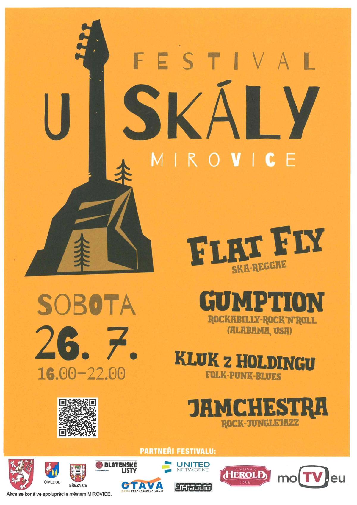 FESTIVAL U SKÁLY MIROVICE se koná v sobotu 26. července od 16:00 do 22:00 hodi