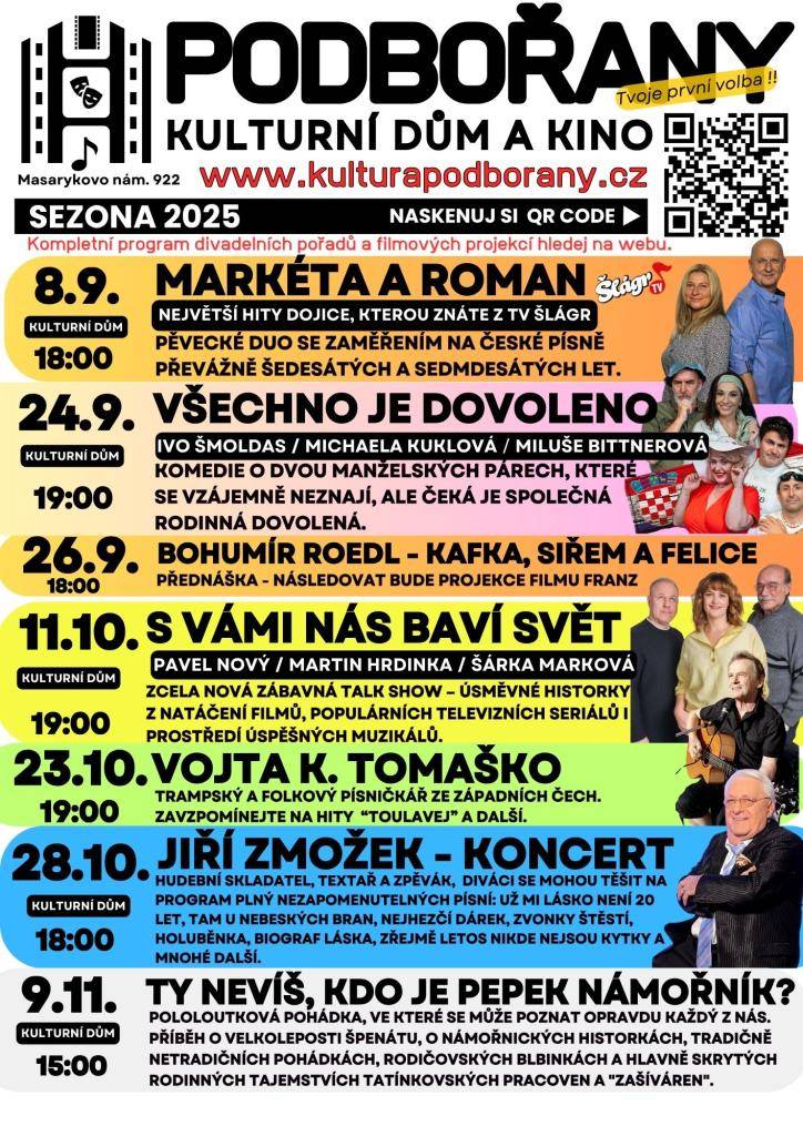 Zahájen předprodej na divadelní představení v Kulturním domě a kině v Podbořanech.