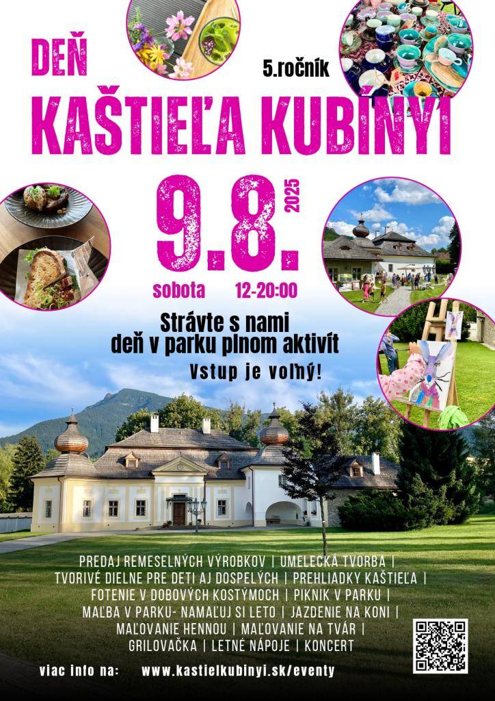 v sobotu 9.8.2025 od 12-20:00. Vstup je voľný!