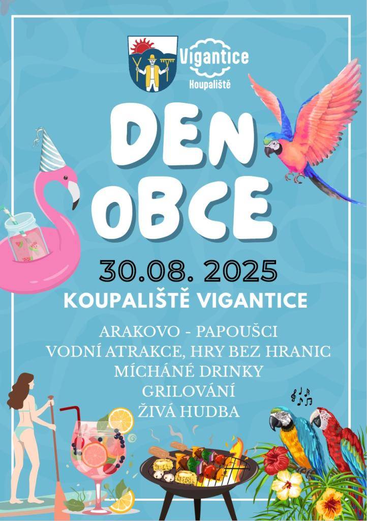 Dne 30. srpna 2025 zakončíme prázdniny na našem koupališti, kde se můžete těšit na širokou škálu aktivit pro všechny věkové kategorie. Kromě vodních atrakcí a her bez hranic si návštěvníci budou moci vychutnat míchané drinky a grilované speciality. Celou akci zpestří živá hudba.