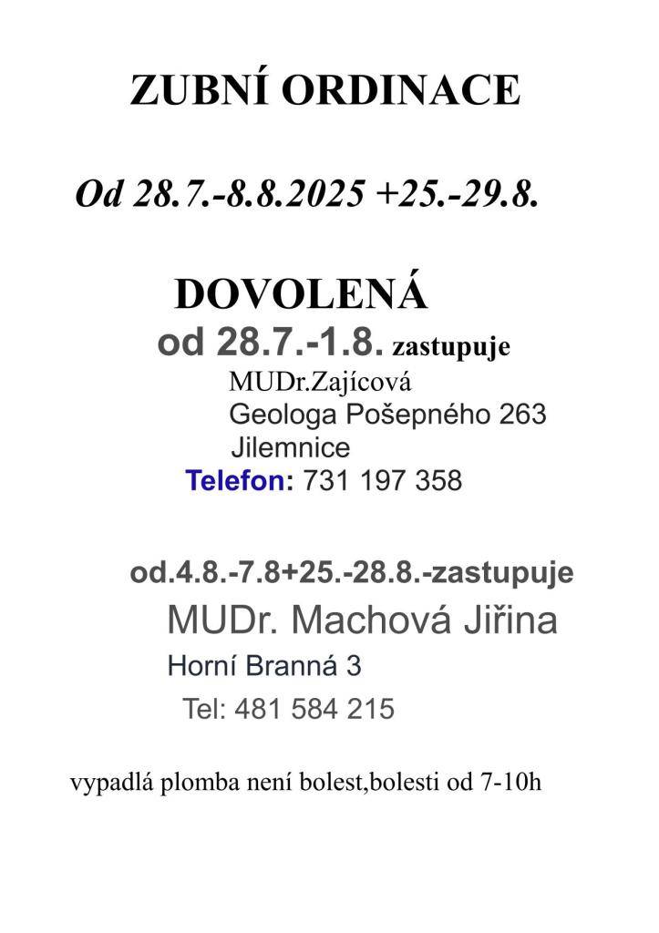 informace k oznámení