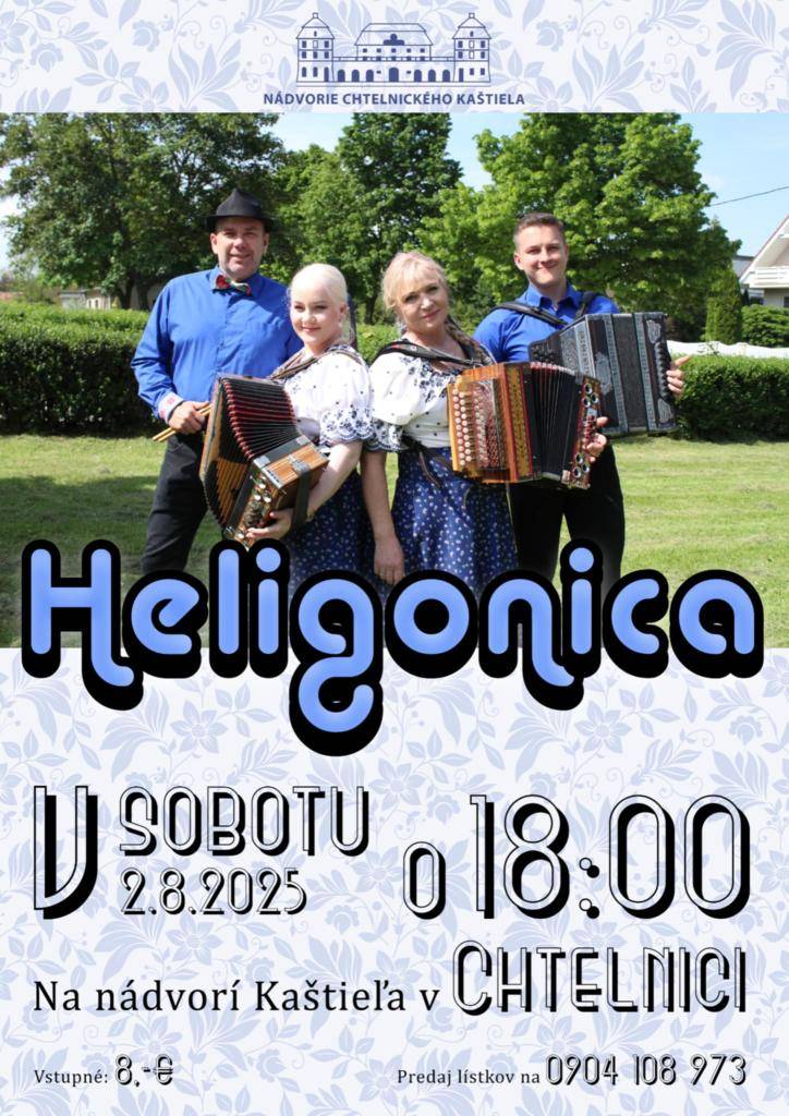 02.08.2025 o 18:00 hodine v priestoroch areálu kaštieľa v Chtelnici.