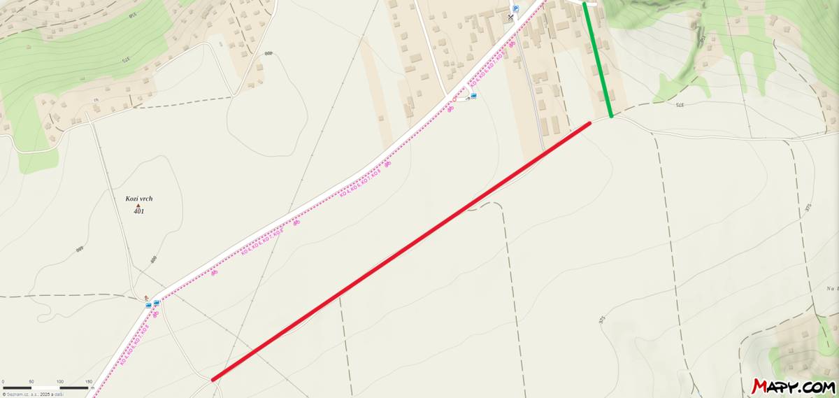 Od 4.8. do 10.8. bude uzavřena souběžná cesta v polích, která vede na Podkozí.