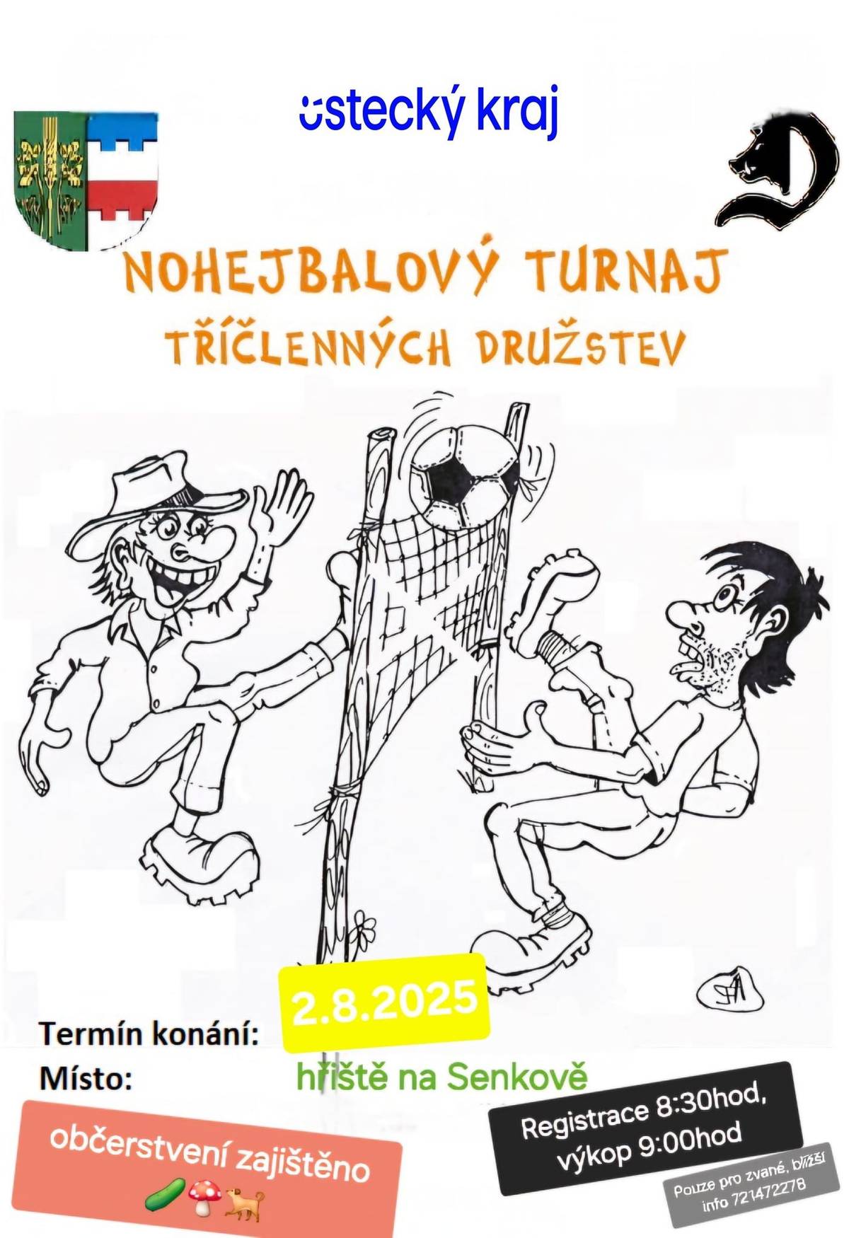 V sobotu 2. srpna se na Senkově koná nohejbalový turnaj družstev. Přijďte podpořit naše týmy! Turnaj začíná v 9:00. Občerstvení bude zajištěno. Těšíme se na vás!