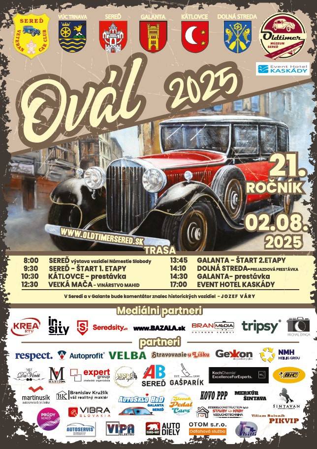 Historické vozidlá budú cez našu obec prechádzať v sobotu 2.8.2025 približne o 12.15 - 12.30 hod