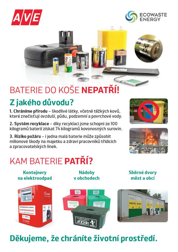 AVE - baterie do koše nepatří