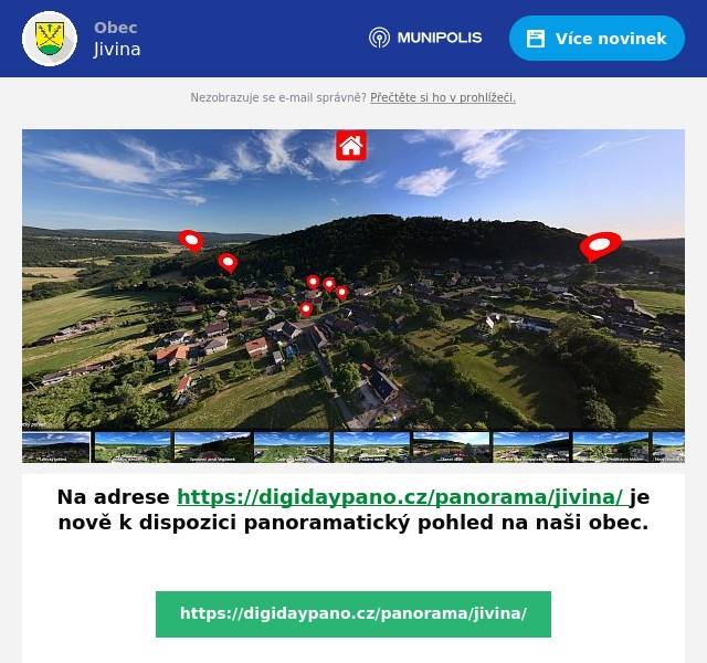Na adrese https://digidaypano.cz/panorama/jivina/ je nově k dispozici panoramatický pohled na naši obec. 