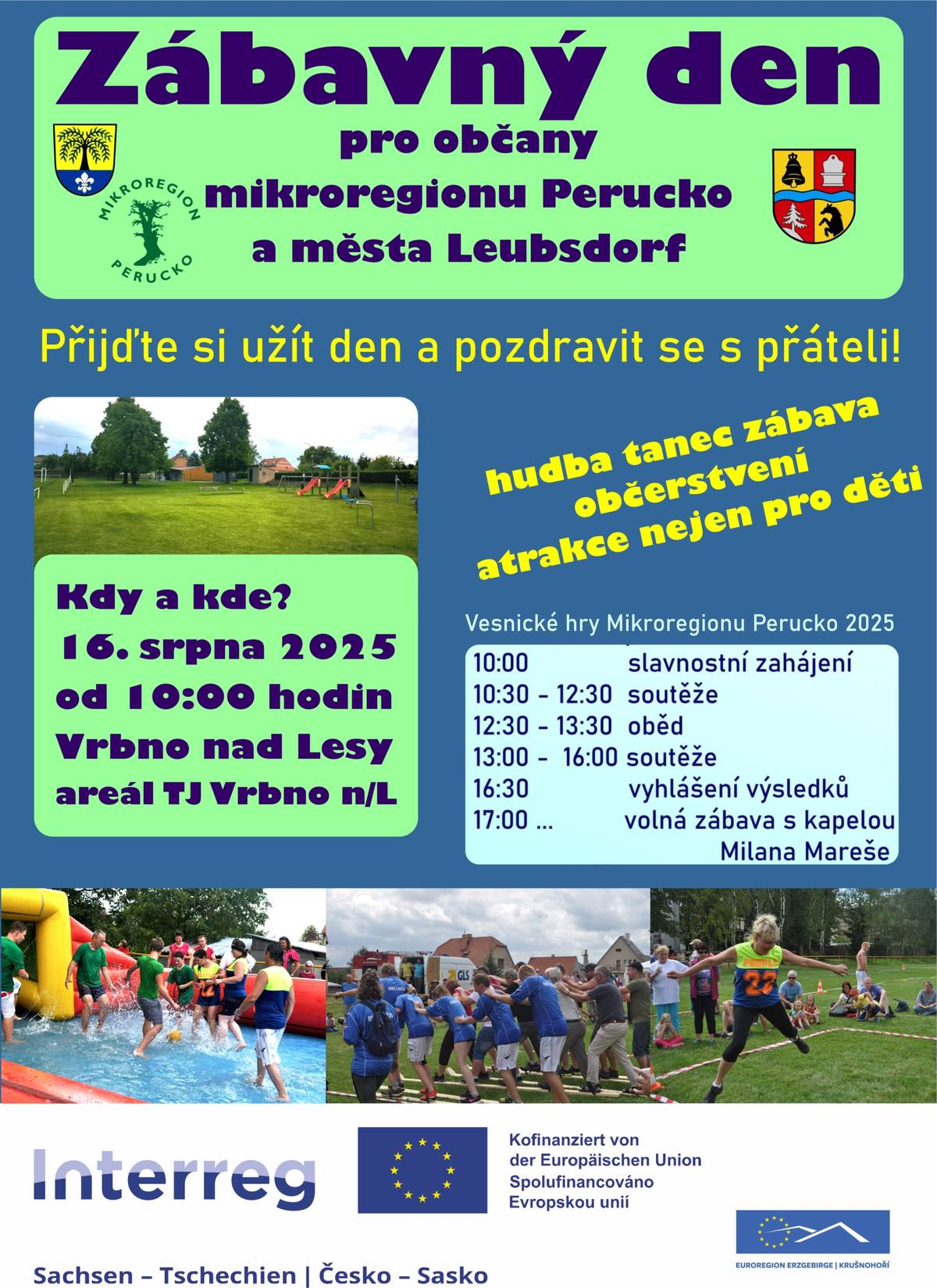 Dne 16.8.2025 se konají hry Mikroregionu Perucko. Kdo by měl zájem reprezentovat obec Žerotín na těchto hrách, prosím, přihlaste se do středy 13.8. na obci.