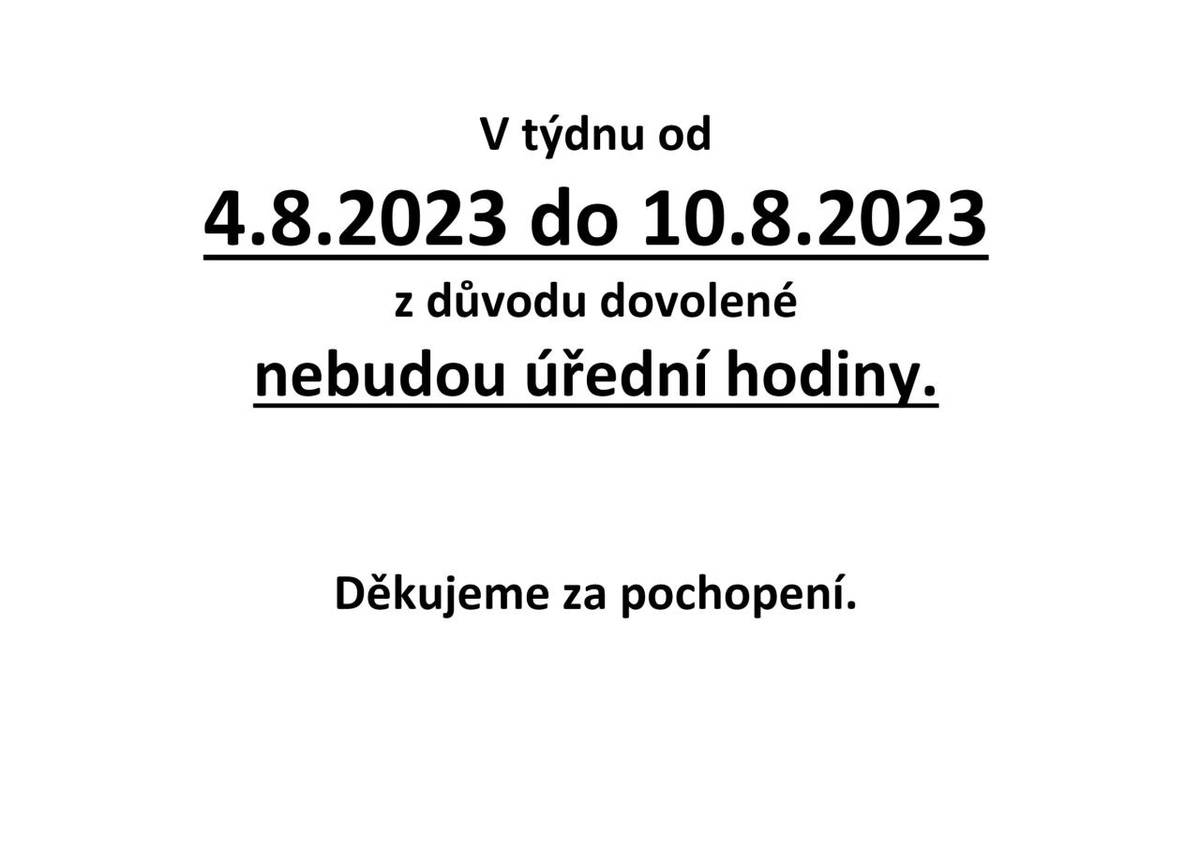 dovolená 4.8.-10.8.2025