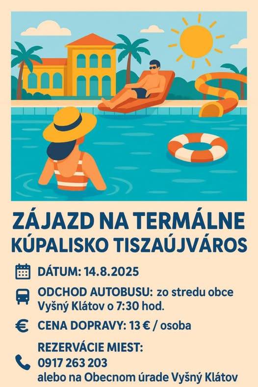 Zájazd - 14. 8. 2025 Tiszaújvaros