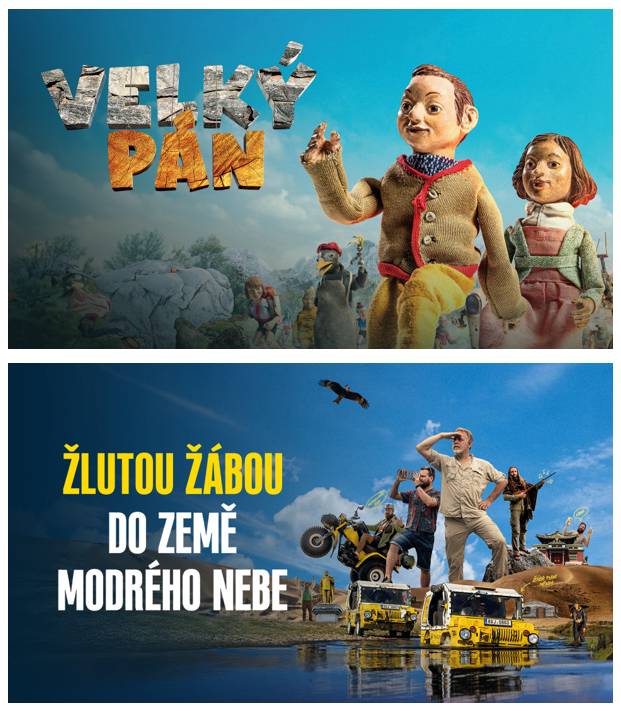 Dnes v pondělí 4. srpna zakončíme letošní letní filmovou přehlídku s Kinematografem bří Čadíků! OD 20.45 začneme loutkovou pohádkou VELKÝ PÁN (náhrada za sobotní promítání) a následně uvedeme od 22.00 hod. českou road movie cestovatele Dana Přibáně ŽLUTOU ŽÁBOU DO MODRÉHO NEBE. Vstupné dobrovolné, deky, případně něco na sezení s sebou. Občerstvení zajištěno v Restauraci "U Hřiště". DJ