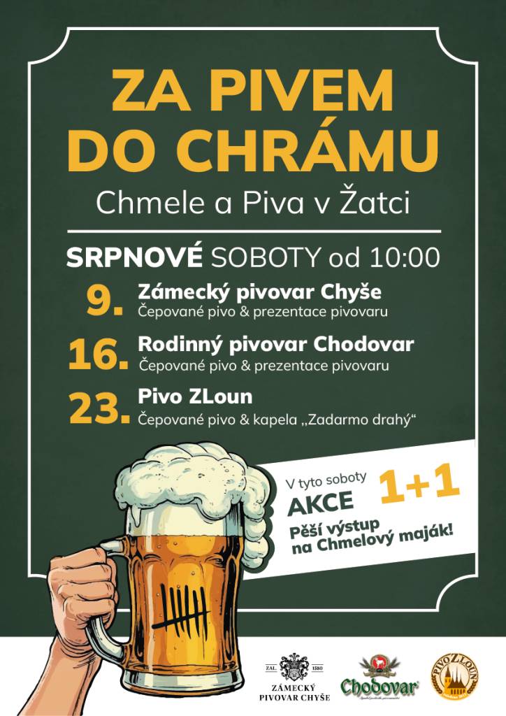 Přehled kulturních, sportovních a společenských událostí, které se uskuteční v průběhu srpna v Žatci a okolí.