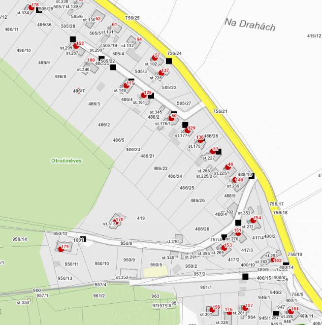 Pro úplnost přidáváme ještě druhou část mapy odstávky.