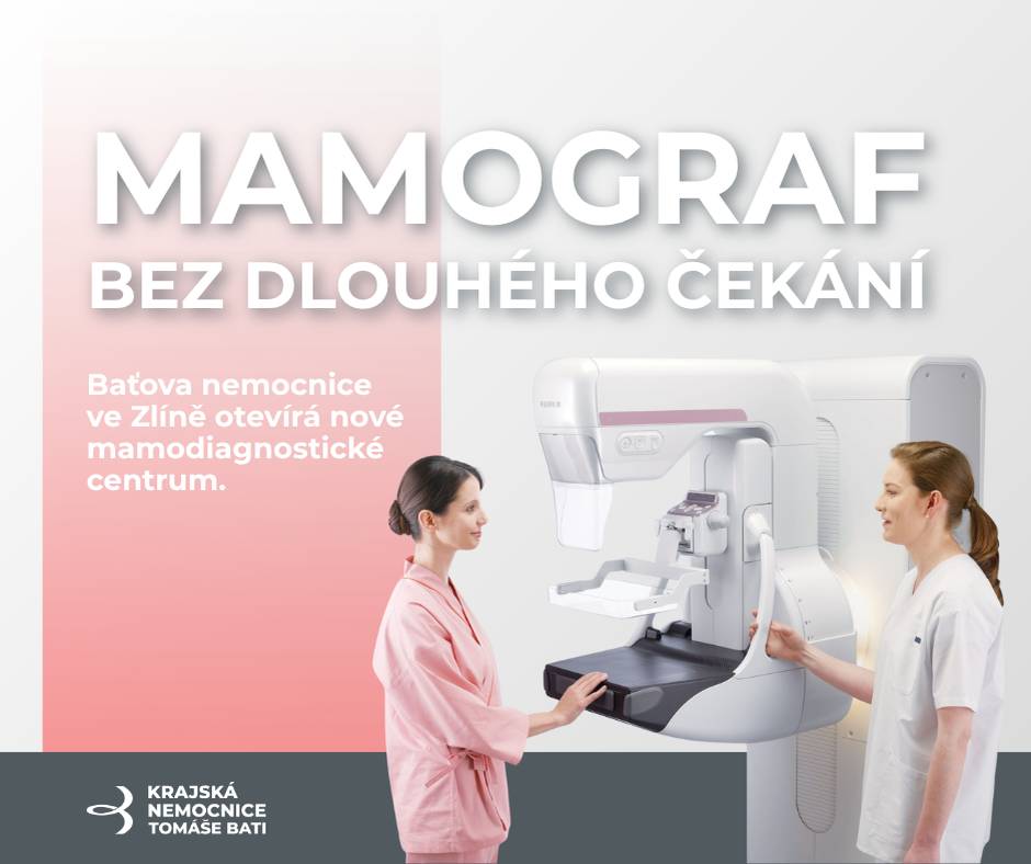 Baťova nemocnice ve Zlíně otevírá nové mamodiagnostické centrum!