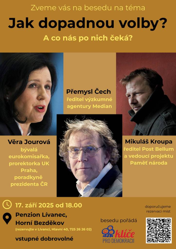 Penzion Lívanec v Horním Bezděkově zve všechny občany NA BESEDU - JAK DOPADNOU VOLBY?   Vstupné je dobrovolné a podporuje demokratické procesy.