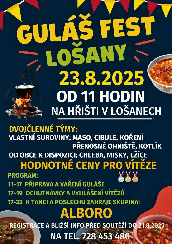 23.8.2025 od 11:00 hod. na hřišti v Lošanech