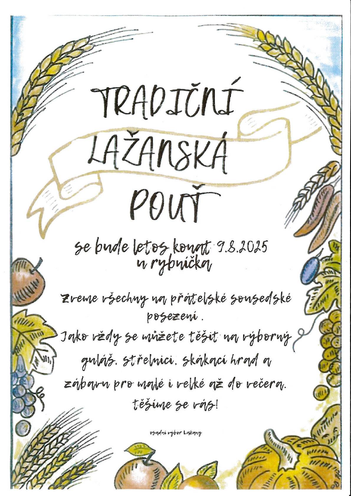 Pozvánka na Lažanskou pouť