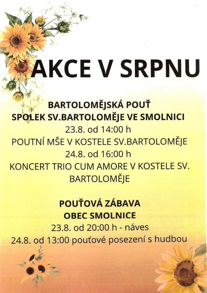 Akce v srpnu