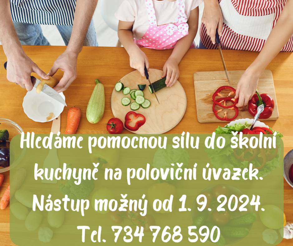 Poloviční úvazek, nástup možný od 1.9. 2024.