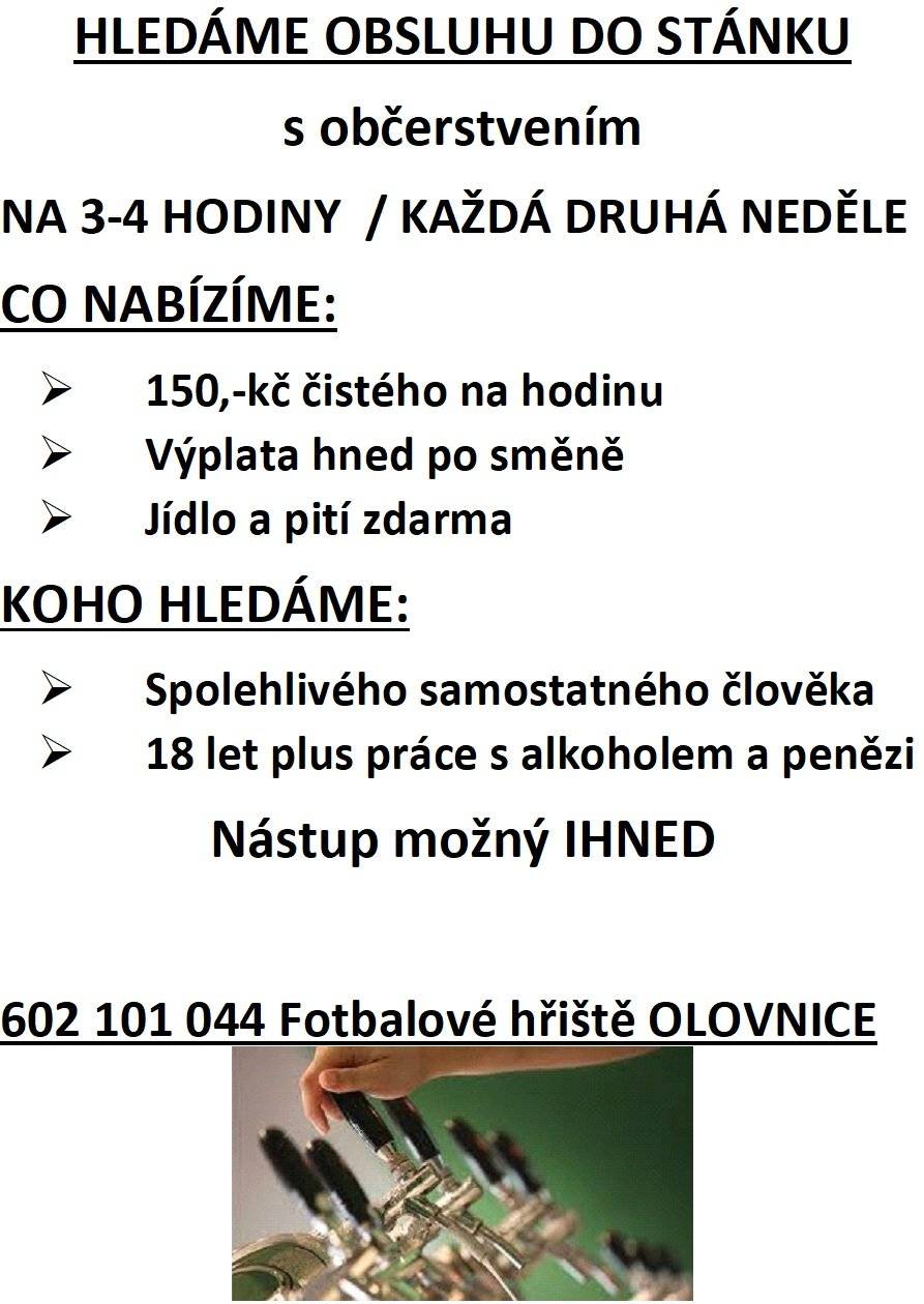 hledá Bistro u fotbalového hřiště Olovnice