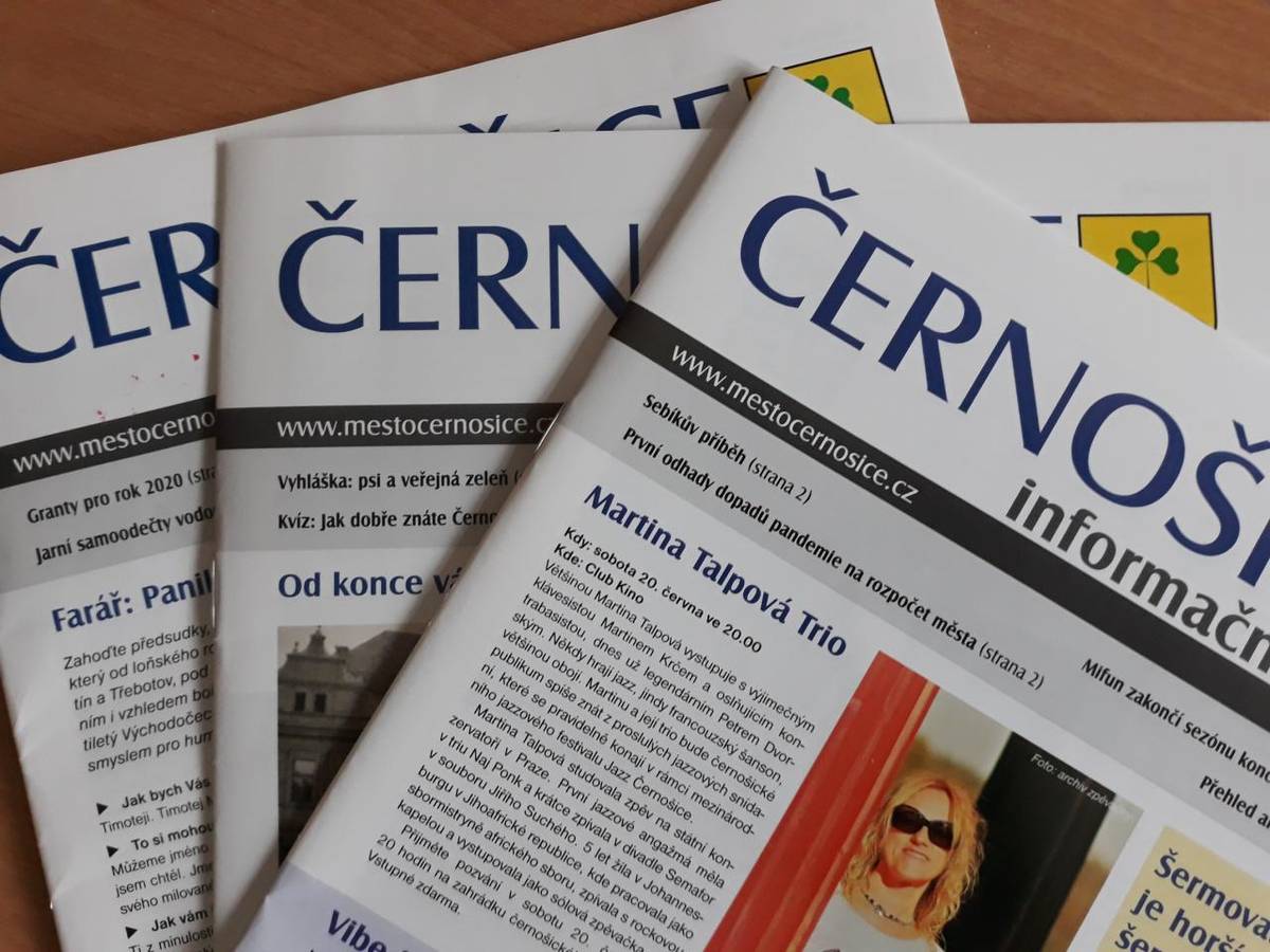 Uzávěrka zářijového čísla Informačního listu je v úterý 19. srpna v 10 hodin. Součástí zpravodaje bude i přehled kurzů a kroužků. Pokud byste na nějakou aktivitu rádi čtenáře upozornili, zašlete, prosím, informace v níže uvedeném formátu, a to na e-mail: redakce@mestocernosice.cz.