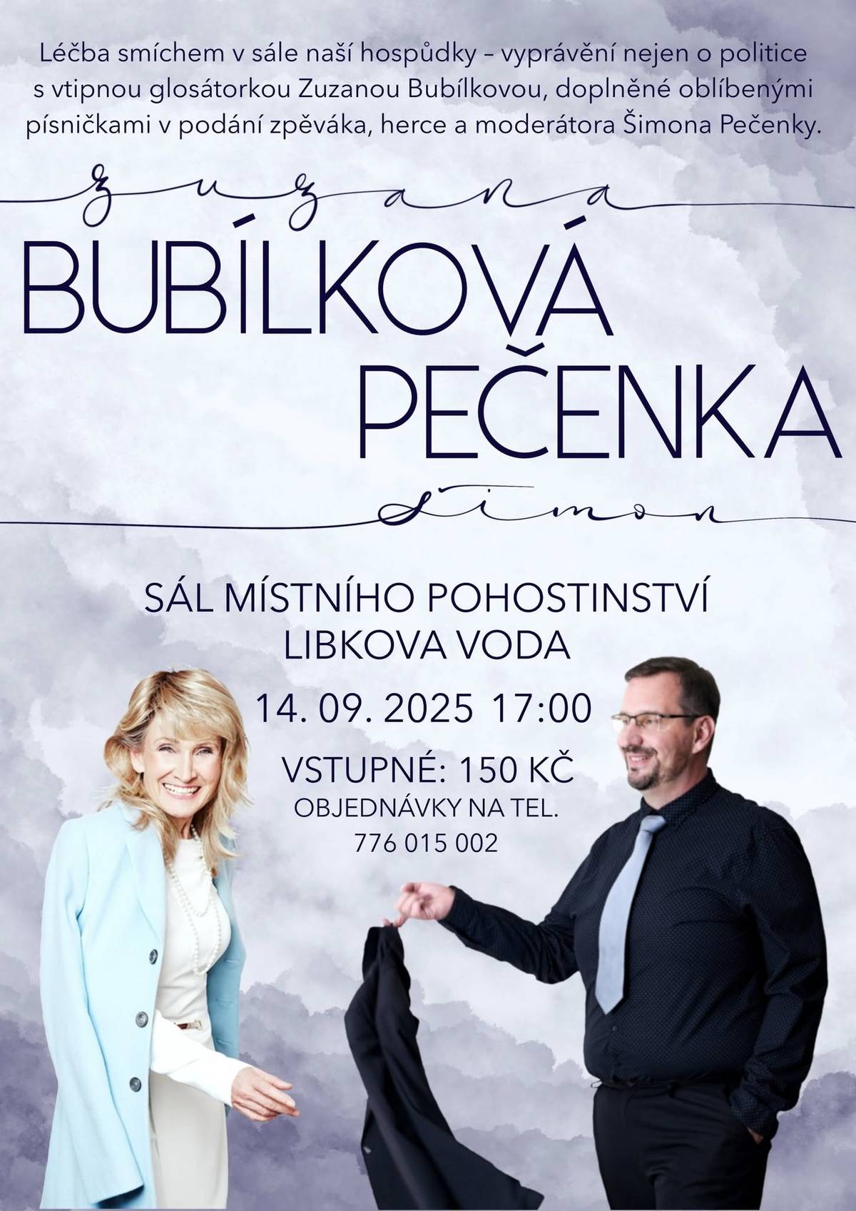 Vyprávění nejen o politice s vtipnou glosátorkou Zuzanou Bubílkovou a Šimonem Pečenkou.