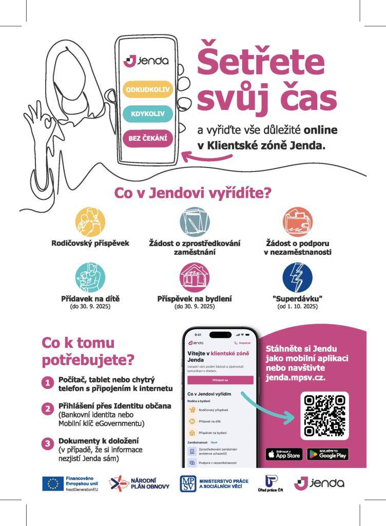 Vyřízení všech důležitých žádostí online, bez čekání a kdykoliv. Stačí mít počítač, tablet nebo chytrý telefon s připojením k internetu.