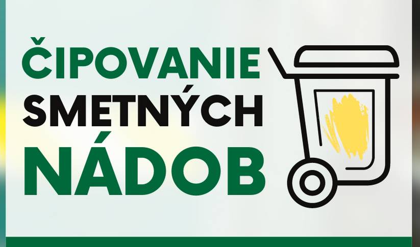 Oznamujeme Vám, že od 13. augusta bude počas odvozu komunálneho odpadu prebiehať aj čipovanie smetných nádob.
