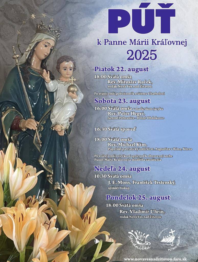 Od 22. do 25. augusta 2025 sa koná na Studničke každoročná púť k Panne Márii Kráľovnej.  Obec poskytne na prepravu z obce na Studničku obecný mikrobus.