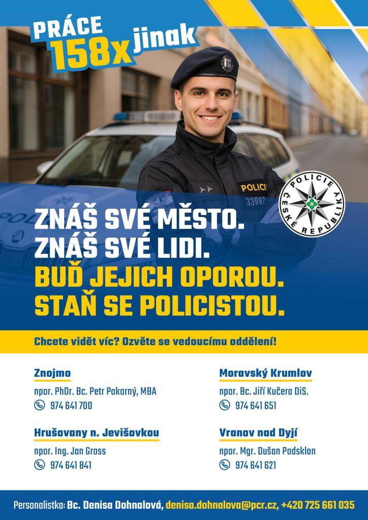 Náborový leták Policie ČR