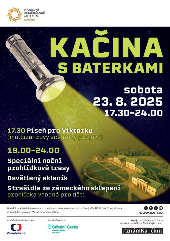 Kačina s baterkami 23.8.2025