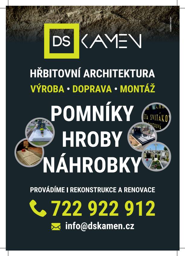 V úterý 12.8. v 15:30 se na hřbitově v Golčově Jeníkově uskuteční bezplatné konzultace s kamenickými odborníky z firmy DS kamen, kteří budou přijímat objednávky na stavby a opravy hrobů. Přijďte si nechat posoudit stav vašeho hrobu a zjistit možnosti jeho renovace.