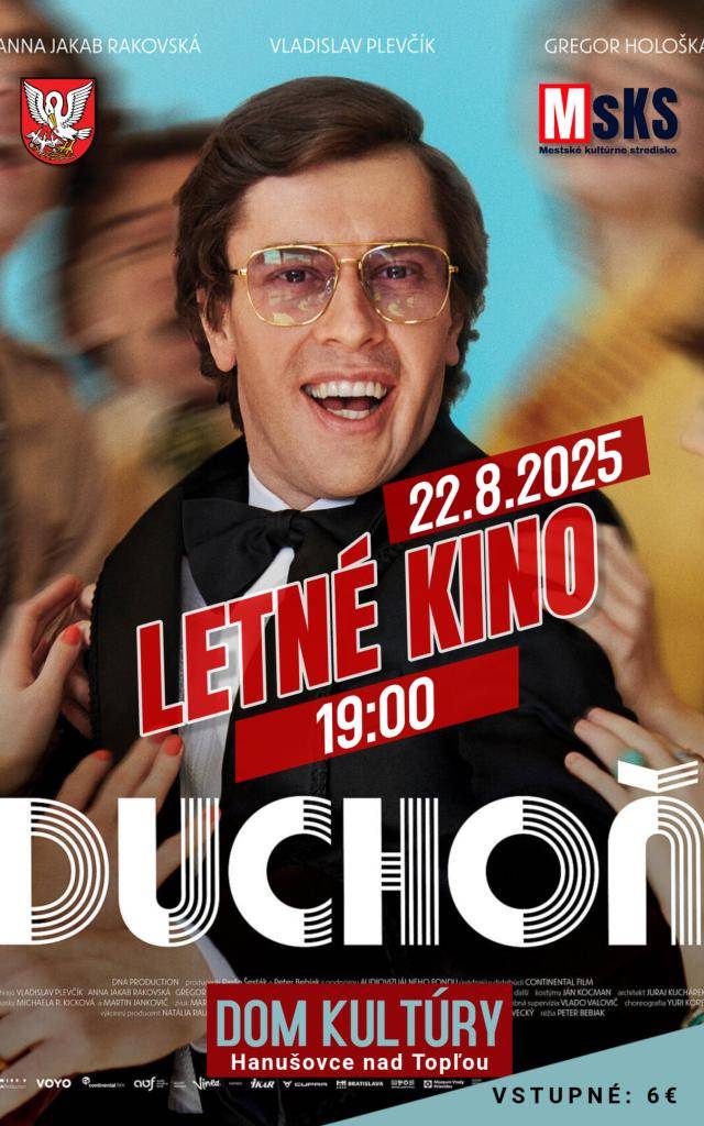 Dom kultúry Hanušovce nad Topľou  22. 08. 2025 o 19:00 hod.