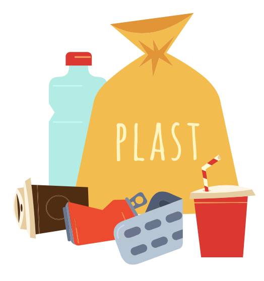 Vážení spoluobčania,  patria sem: nevratné stlačené plastové fľaše, fólie, tašky, igelitové vrecká, plastové obaly z domácností, tégliky a viečka od jogurtov, nevratné plechovky, konzervy, hliníkové fólie od zaváranín, nápojové kartóny od mlieka, džúsov. nepatria sem: zenčistené fólie, obaly so zvyškami potravín, podlahové krytiny, guma, koženka, stavebný polystyrén, kovový šrot. (16.1., 14.2., 17.3., 15.4., 16.5., 16.6., 15.7., 13.8., 12.9., 13.10., 11.11., 11.12.)