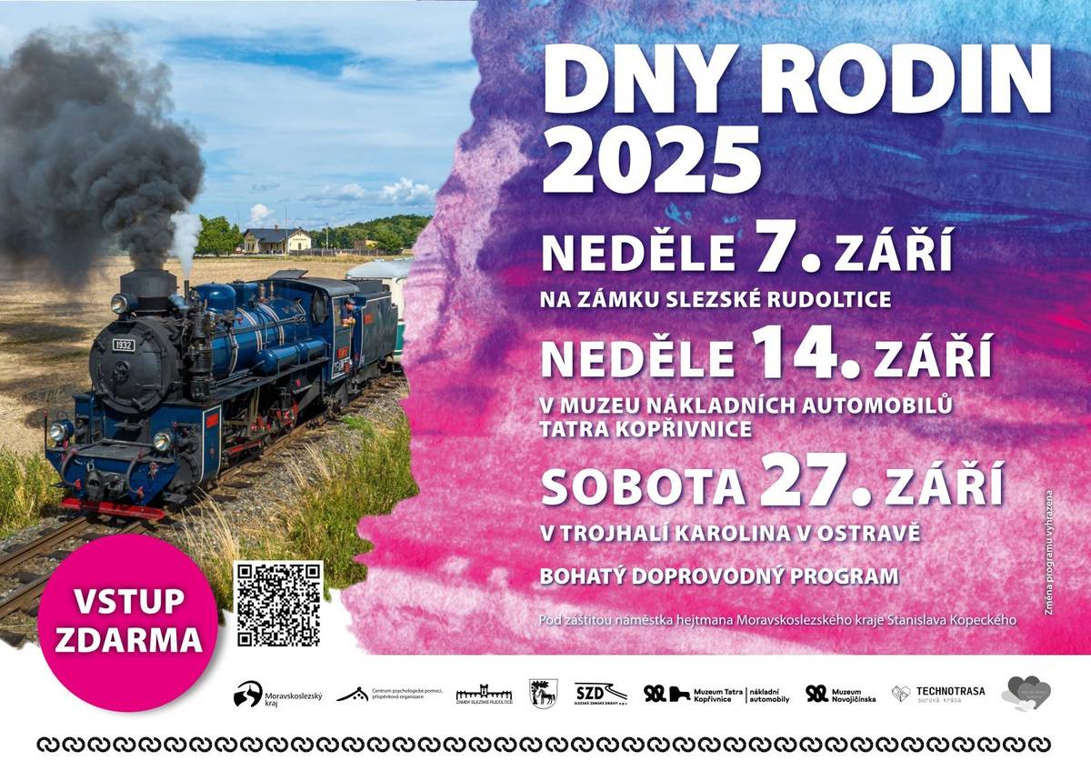 Více informací : https://dejmedetemrodinu.msk.cz/cs/dny-rodin-2025-napric-moravskoslezskym-krajem-23584/