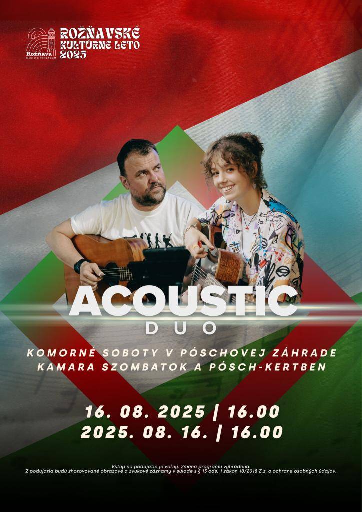Koncert maďarskej skupiny ACOUSTIC DUO