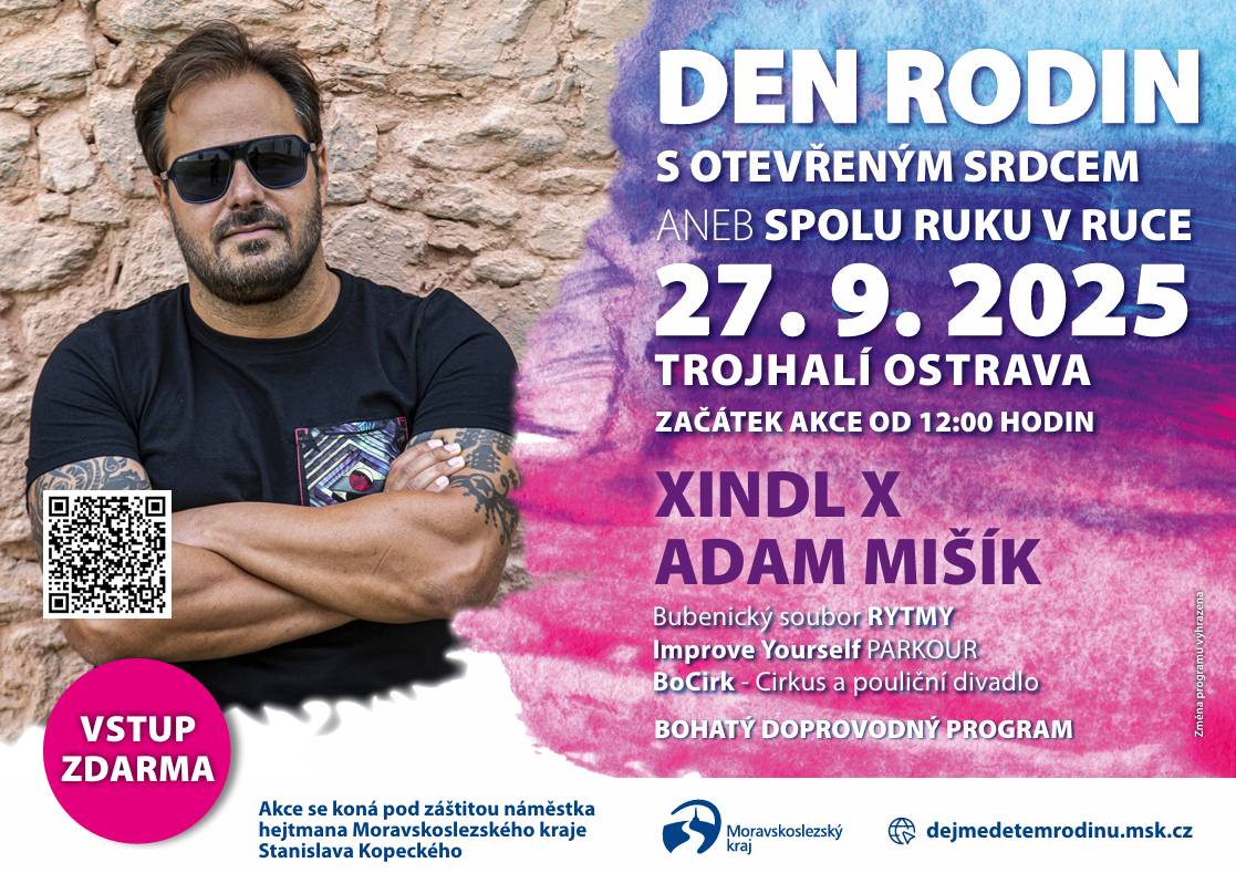 Moravskoslezský kraj pořádá DNY RODIN 2025 - Spolu ruku v ruce napříč krajem.