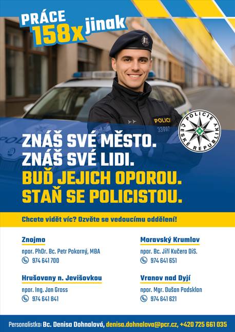 Náborový leták pro Policii Čr