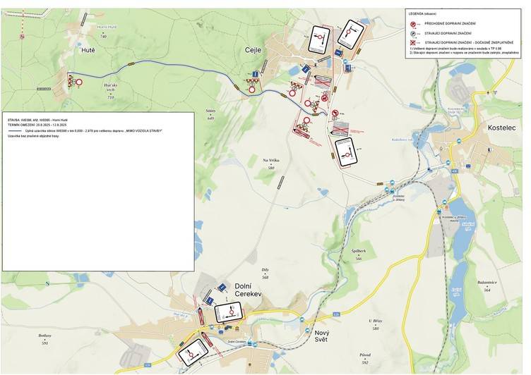 Krajská správa a údržba silnic Vysočiny oznamuje, že z důvodu opravy povrchu silnice bude v termínu 20.8.2025 – 12.9.2025 uzavřena komunikace III/0396 od křižovatky se silnicí III/0395 po Horní Hutě. Objízdná trasa nebyla stanovena.
