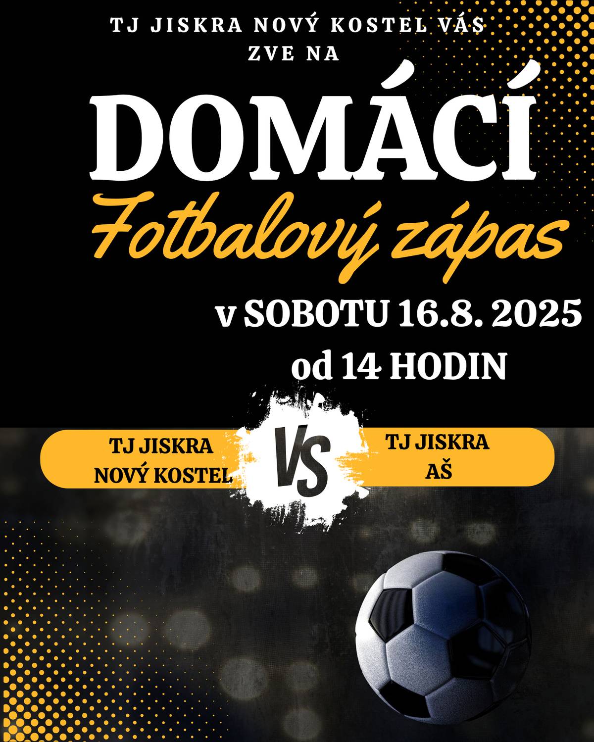 Od 14 hodin na fotbalovém hřišti v Novém Kostele