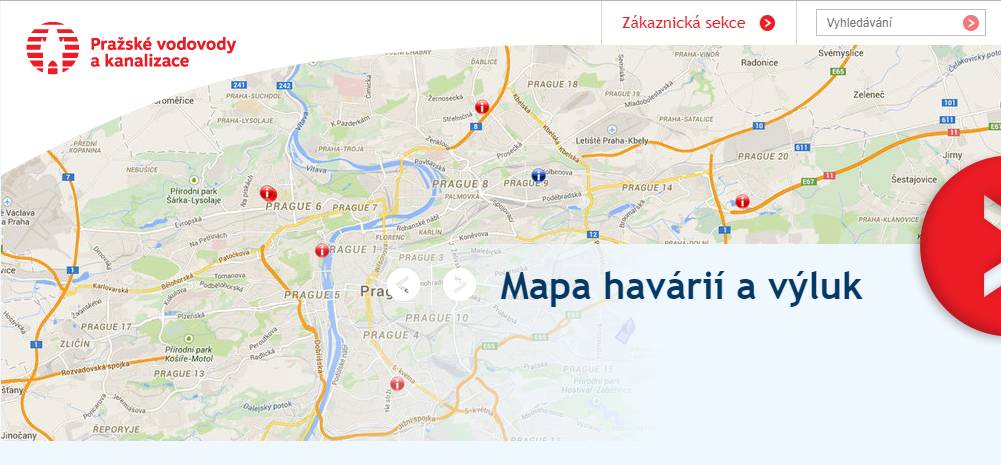 🚧💦 Hlášena havárie vody v ulici U Větrolamu 621/9, kde bude proveden výkop u komunikace. Předpoklad oprav je do dnešního odpoledne kolem 15:00 hodin.