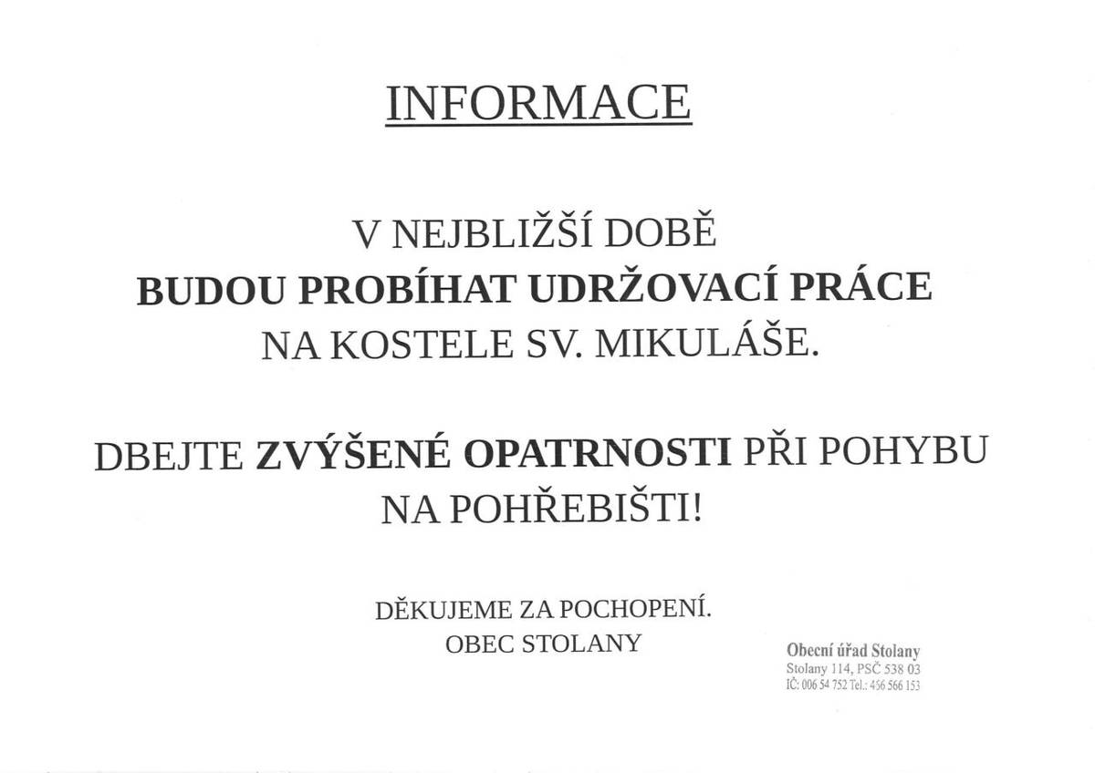a kostele sv. Mikuláše.