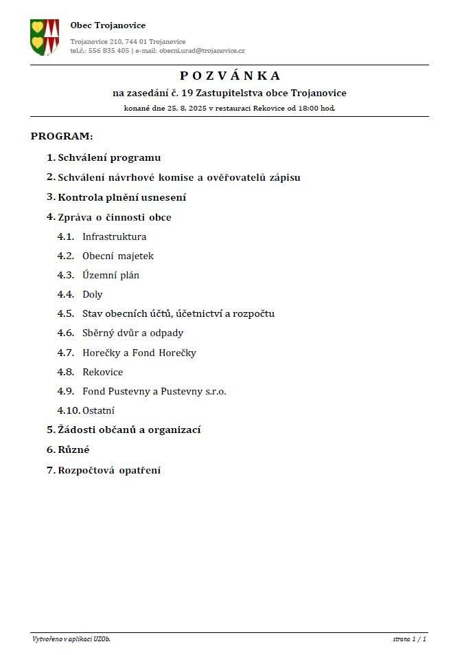 Uskuteční se v Restauraci Rekovice od 18:00 hodi